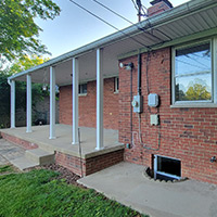 The back porch at 4441 Sandy Lane rd. Columbus Ohio.