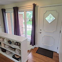 The front door entry area inside 4441 Sandy Lane rd. Columbus Ohio.