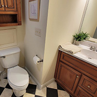 The hall bathroom inside 4441 Sandy Lane rd. Columbus Ohio.